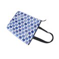 thumbnail image 4 of Zipper canvas bag large capacity large size practical handbag durable Canvas with leather material Navy Blue Stars, 4 of 7