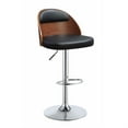 thumbnail image 1 of Alluring Adjustable Stool with Swivel, Black & Walnut Brown, 1 of 1