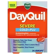 Angle View: Vicks DayQuil SEVERE Cough, Cold and Flu Relief LiquiCaps, 24 Ct