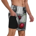 thumbnail image 2 of Kdxio Cherries Laid Print Men'S Swim Trunks With Compression Liner 7 Inch Inseam Quick Dry Swim Shorts, 2 of 7