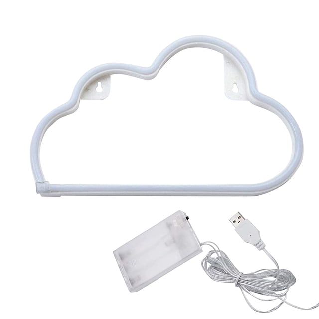 Lámpara de decoración de plástico colgante de luz impermeable LED USB de luz nocturna para festival en casa, nube, blanco cálido Inevent HA003732-03
