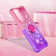thumbnail image 7 of Slim Fit Phone Case for Redmi Note 12s, Bling Shiny Quicksand Effect TPU Bumper Case with Four Corners Heavy Anti-Fall Protection Case for Redmi Note 12s,Pink Purple, 7 of 7