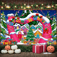 thumbnail image 5 of Colorful Village Welcome Whoville Banner Christmas Tree Holiday Backdrop Gift Boxes Snowy Scene Festive Background for Christmas Party Holiday Decoration Photo Shoot, 5 of 7