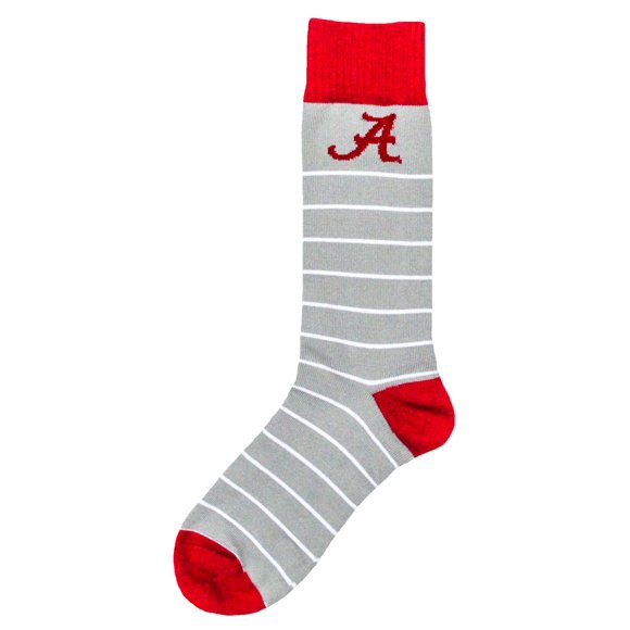 DB Fan Gear Chaussettes Habillées Alabama Crimson Tide White Stripe