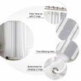 thumbnail image 3 of Modern Gray Striped Shower Curtain, 66" x 72", Simple White Background Waterproof Bathroom Curtain Washable Shower Curtain Set with 12 Hooks, 3 of 6