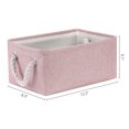 thumbnail image 4 of Unique Bargains Fabric Storage Cube Storage Bin Storage Basket Pink 12*8*6in, 4 of 7