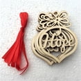 thumbnail image 6 of 6 Pcs Christmas Decorations Wooden Ornament Xmas Tree Hanging Pendant Ornament, 6 of 6