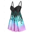 thumbnail image 2 of Tankini Talla Extra Estampado Octopus Acanalado Rosegal  Camisetas sin mangas de talla grande, 2 of 5