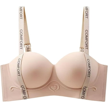 Women s Push Up Bra  No Underwire  Comfortable Wireless  Padded Plunge