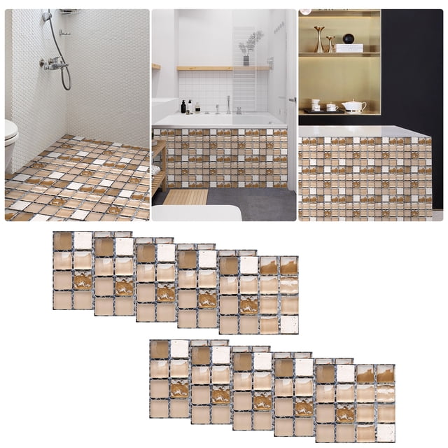 WUHUAKES Crystal Tile Stickers DIY Self-Adhesive Wall Stickers