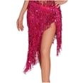 thumbnail image 2 of SEMPAI Belly Dance Hip Scarf Skirt Fringe Sequin Wrap Latin Salsa Costume Waist Shawl for Women Performance, 2 of 4