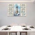 thumbnail image 2 of HFDF Lighthouse Wall Art Nautical Decor Ocean Coastal Canvas Painting Prints Christian Religious Quotes Pictures Wall Decor Modern Artwork Home Decoration for Bathroom Living Room 10x8inch Framed, 2 of 6