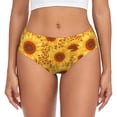 thumbnail image 1 of Fotbe Vintage Leopard Print Sunflower Calzones Estampados para Mujer – Ropa Interior de Algodón, Cómoda, Suave y Elástica-3X-Large, 1 of 4
