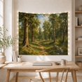 thumbnail image 5 of Sunlit Forest Path Through Lush Woodland, Peaceful Vintage for Nature Lovers, Botanical Wall Art, Housewarming Gift Tapestry Wall Hanging for Bedroom, Living Room and Dorm, 5 of 7