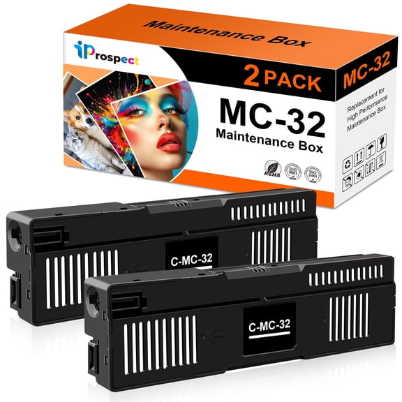 Compatible MC-32 Maintenance Cartridge Replacements for Canon imagePROGRAF TC-20 TC-20M TC-5200 TC-5200M Printer, 2 Pack