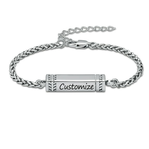 Adjustable Bar Shape Cremation Jewelry Urn Bracelet for Ashes Women Men Memorial Keepsake Bangle Ash Bracelets Memorial Bangle