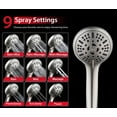 thumbnail image 5 of KESTE Shower Head with Handheld Combo: High Pressure 2 in 1 Waterfall Shower Heads with Detachable Handheld Shower Head, 9 Mode Adjustable, Dual Showerhead with Anti-Clog Nozzles and Hose, Nickel, 5 of 7