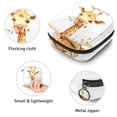 thumbnail image 3 of Sanitary Napkin Storage Bag for Girls Women, Portable First Period Pads Bag Tampons Holder Girls Travel Makeup Bag, Large Capacity Watercolor Giraffe with a Flower, 3 of 6