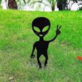 thumbnail image 4 of Decoración de jardín, silueta alienígena, decoración de jardín, adornos de césped al aire libre, aplicar césped de jardín al aire libre, 4 of 5
