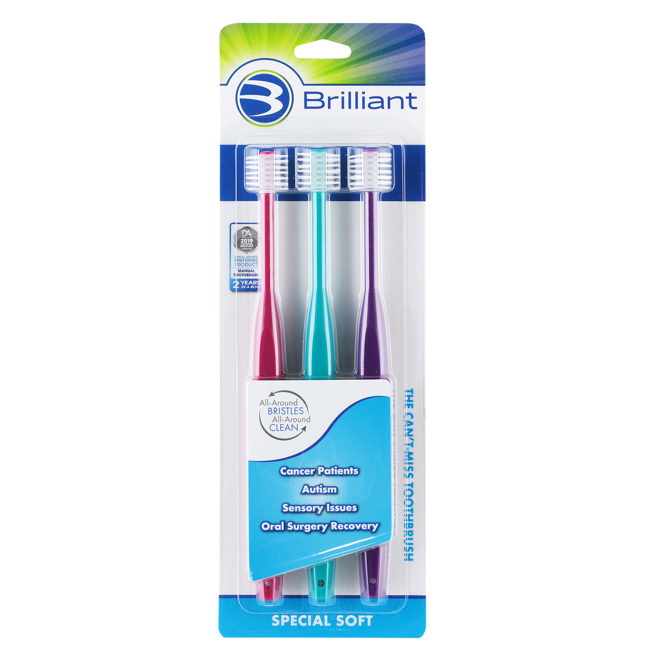 Brilliant Special Soft Round Head Toothbrush for Post Chemo, Surgery
