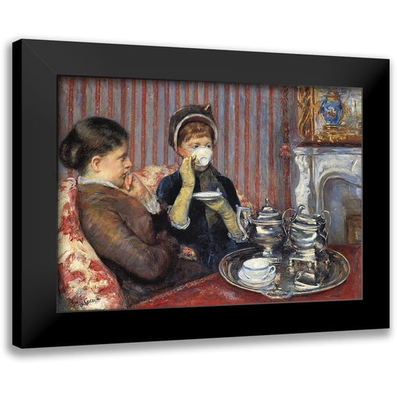 Cassatt, Mary 14x11 Black Modern Framed Museum Art Print Titled - The Tea, 1880