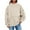 Beige, variant on Lenpel Oversized Sweatshirt for Women Turtleneck Long Sleeve Casual Pullover Tops Winter Fall Fashion Outfits with Pocket(White,X-Large)