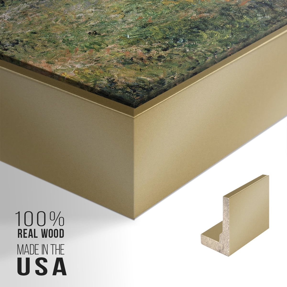 Vintage Landscape-CLI By Wexford Home Framed in Gold Wood Gallery Wrapped Canvas 17 in. x 25 in.