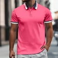 thumbnail image 2 of RMGVDSD Mens Knit Polo Shirts Lapel Button Open Collar Men's Casual Loose Comfortable Trendy Business Short Sleeve Polo Shirt Men's Classic Fit Shirts, 2 of 5