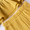thumbnail image 4 of Toddler Baby Girls Summer Outfits Ruffle Short Sleeve T-Shirts Tops Floral Shorts 2pcs Clothes Set, 4 of 4
