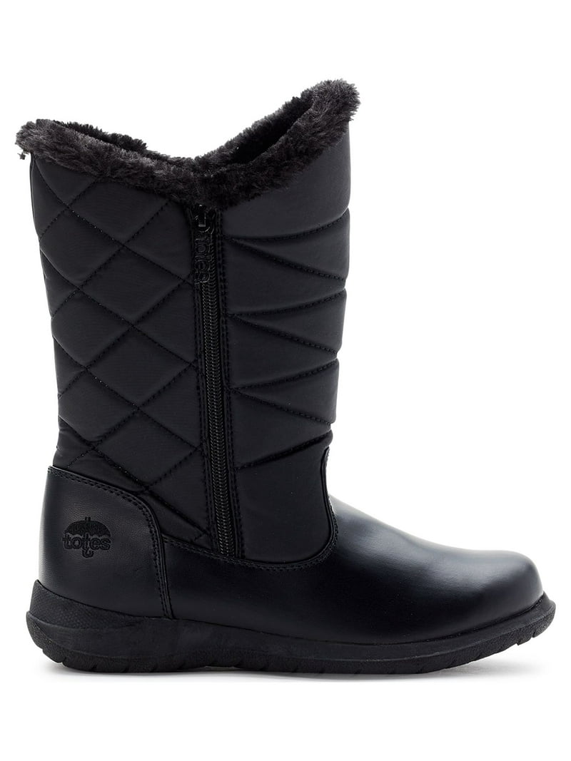 Totes Women's Edgen Waterproof Zip Up Snow Boots, Sizes 6-11, Wide