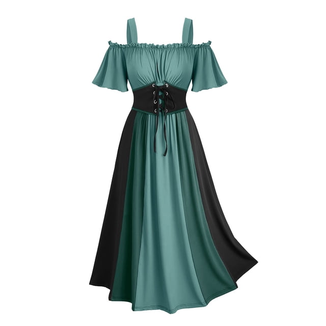 LVHAOGJOB Robe Maxi pour Femmes Robe d'Été Bretelles Spaghetti Longue Sans Manches Vacances T-Shirts Imprimés Robe Soleil