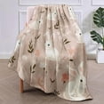 thumbnail image 2 of Bunny Rabbit Fleece Blanket Adults, Cute Animal Floral Cozy Throw Blanket, Soft Warm Plush Blanket with Adorable Bunnies for Home Decor, 50x60 inches, 2 of 5
