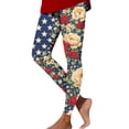 thumbnail image 2 of Womens 250th Anniversary Pajama Patriotic USA Flag Print Wide Leg Yoga Pants Elastic High Waist Casual Breathable Leggings, #01 Multicolor, M, 2 of 6