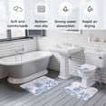 thumbnail image 5 of Palm Trees Bath Mat 3 Piece Bathroom Rug Set, Blue Tropical Plants Summer Forest Scenery Non Slip Bath Rug Contour Mat and Toilet Lid Cover, Absorbent Shower Mats Soft Bath Rugs and Mats Sets, 5 of 8