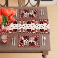 thumbnail image 3 of Buffalo Plaid Love Hearts Roses Flowers Valentine's Day Round Placemats Set of 4 Table Mats for Party Home Kitchen Dining Table Decorations 14x14 Inch, 3 of 5