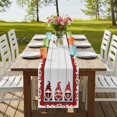 thumbnail image 4 of Table Runners 72 Inches Long Dress Scarves, Valentine's Day Farmhouse Kitchen Table Runner, Coffee Tablerunners, Vintage Love Heart Romantic Roses Gnomes 16x72 Inch, 4 of 9