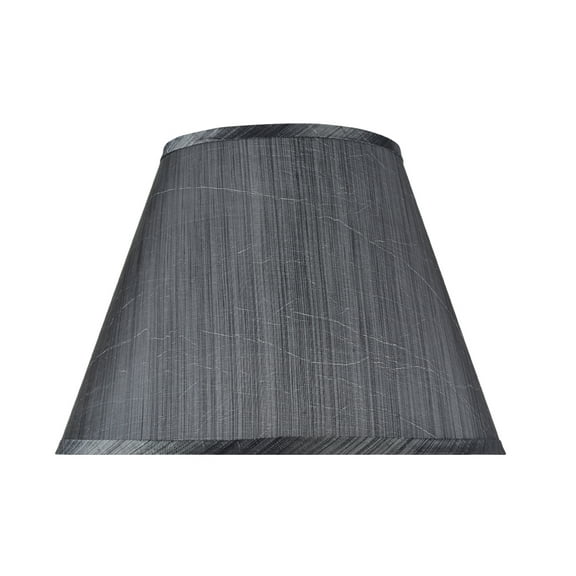 Aspen Creative 32185, Transitional Hardback Empire Shaped Spider Construction Lamp Shade in Grey & Black, 13" wide (7" x 13" x 9 1/2")