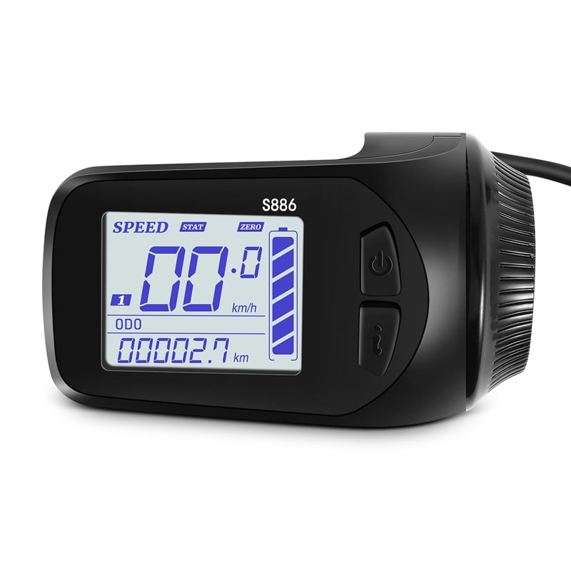 24V/36V/48V S886 Ebike LCD Display Panel Thumb Throttle for Electric
