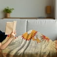 thumbnail image 3 of Dragon Soft Flannel Fleece Throw Blanket, Chinese Folk Elements Cartoon Style Serpent with Traditional Motifs, Cozy Plush for Indoor and Outdoor Use, 60" x 80", Orange Vermilion Apricot, by Ambesonne, 3 of 5
