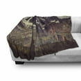 thumbnail image 3 of Alaska Mountains Soft Flannel Fleece Blanket, Arctic Landscape Hiking Alaska Mountains Scenery in Usa Wilderness, Cozy Plush for Indoor and Outdoor Use, 50" x 60", Green Black White, by Ambesonne, 3 of 6