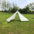 thumbnail image 4 of Tente Pyramide Légère de Camping Randonnée Randonnée Auvent Gris Blanc, 4 of 10