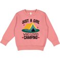 thumbnail image 2 of Inktastic Just a Girl Who Loves Camping Toddler Sweatshirt, 2 of 4