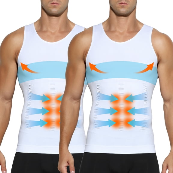 Arjen Kroos Mens Compression Shirt Slimming Muscle Tank Top Shapewear Body Shaper UnderShirts for Men