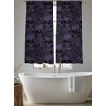 thumbnail image 5 of Halloween Sheer Curtains 63 Inch Length 2 Panels Set, Purple Skull Monochrome Watercolor Voile Window Treatment Rod Pocket Curtains Sheers Drapes for Bedroom/Living Room/Kitchen 52x"63"x2, 5 of 7