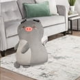 thumbnail image 3 of Peluche de animal kawaii, almohada de peluche de dibujos animados, suave, 50 cm, cojín para sofá, muñecas para Gris, 3 of 6