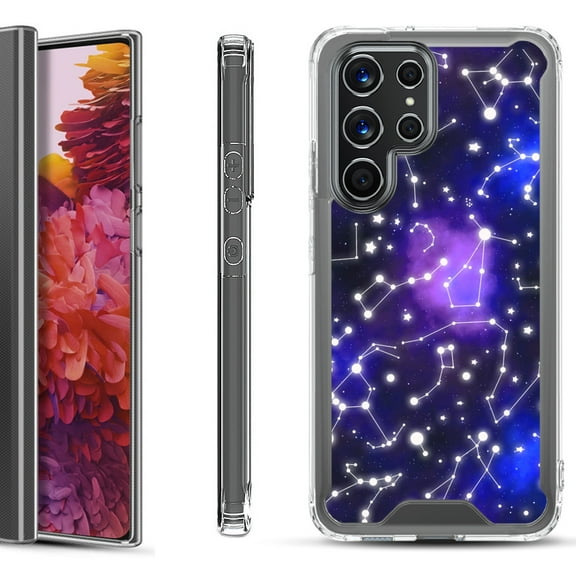 Shockproof Bumper Phone Case for Samsung Galaxy S22 Ultra 5G, by OneToughShield ® - Constellations