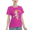 thumbnail image 2 of T-Shirt Basique à Manches Courtes pour Femmes Sailor Moon Lièvre Lunaire, 2 of 6