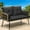 Black, variant on Dextrus Patio Furniture Wicker Outdoor Loveseat, All-Weather Rattan Conversation for Backyard, Balcony and Deck with Soft Cushions (Light Brown+Black)