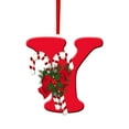 thumbnail image 1 of Y Christmas Tree Ornaments Personalized Diy 26 Letters Hanging Decor With Red String For Xmas Tree Home Party Decoration Holiday Gift 3.15 Inch 0.033 Lb, 1 of 2