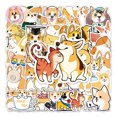 thumbnail image 2 of Lindas pegatinas de perro Corgi naranja,50PCS pegatinas de Corgi impermeables botellas de agua,Aes, 2 of 5